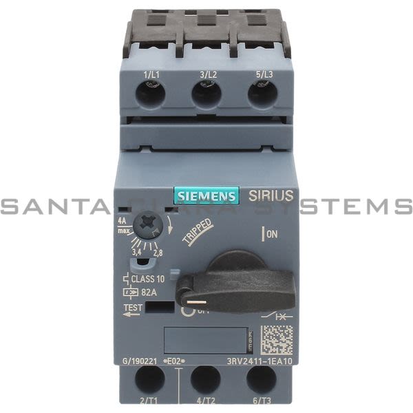 Siemens 3RV2411-1EA10 Motor Starter Protector | Sirius | 3RV2411-1EA10 Product Image