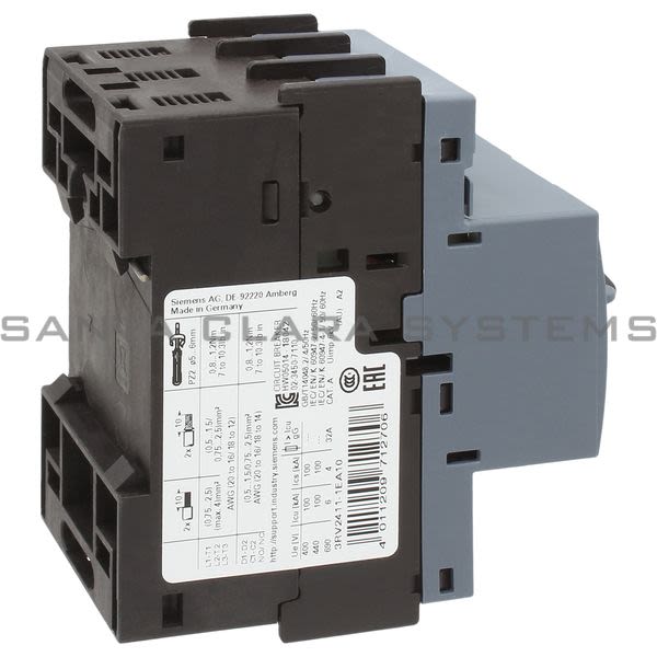 Siemens 3RV2411-1EA10 Motor Starter Protector | Sirius | 3RV2411-1EA10 Product Image
