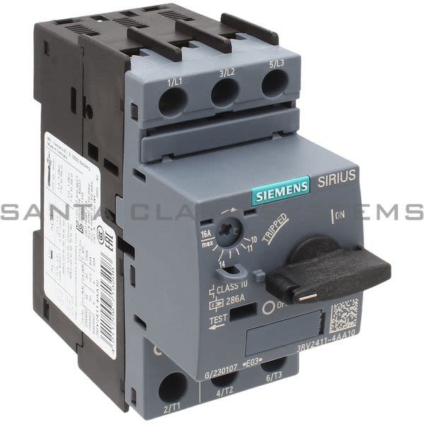 Siemens 3RV2411-4AA10 Motor Starter Protector | 3RV2411-4AA10 Product Image