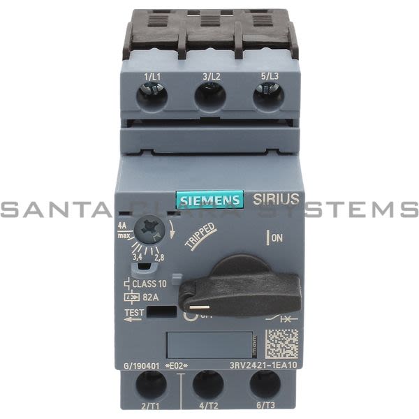 Siemens 3RV2421-1EA10 Motor Starter Protector | Sirius | 3RV2421-1EA10 Product Image