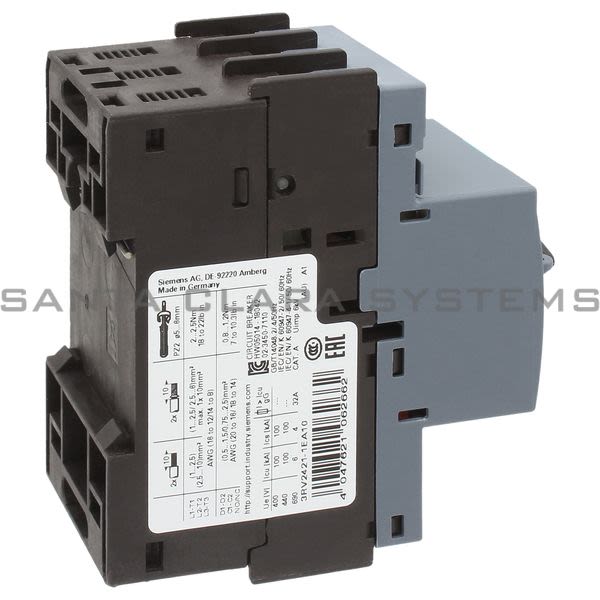 Siemens 3RV2421-1EA10 Motor Starter Protector | Sirius | 3RV2421-1EA10 Product Image