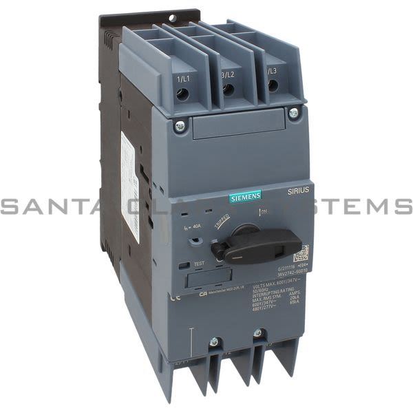 Siemens 3RV2742-5GD10 Circuit Breaker | 3RV2742-5GD10 Product Image