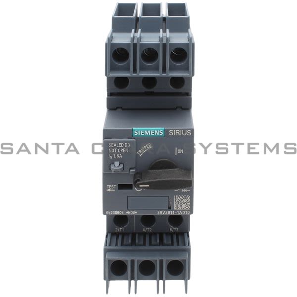 Siemens 3RV2811-1AD10 Motor Starter Protector Product Image