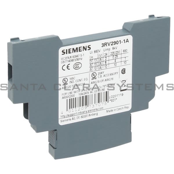 Siemens 3RV2901-1A Auxiliary Contact | 3RV2901-1A Product Image