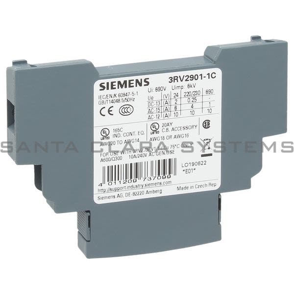Siemens 3RV2901-1C Auxiliary Contact | 3RV2901-1C Product Image