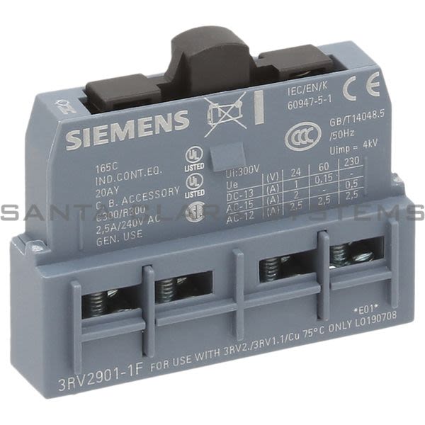 Siemens 3RV2901-1F Auxiliary Contact | 3RV2901-1F Product Image