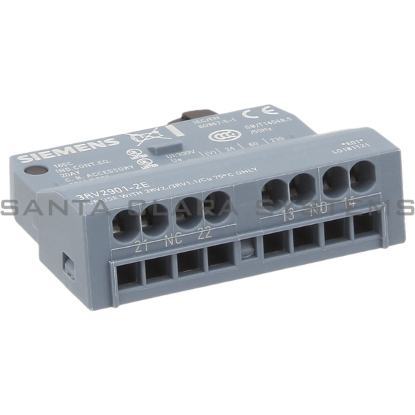 Siemens 3RV2901-2E Auxiliary Contact | 3RV2901-2E Product Image
