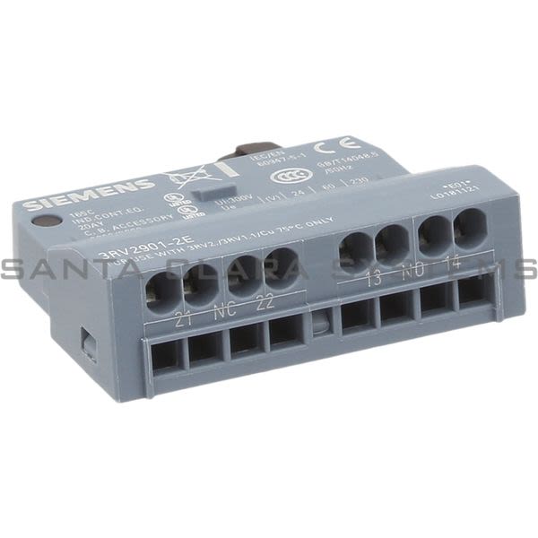 Siemens 3RV2901-2E Auxiliary Contact | 3RV2901-2E Product Image