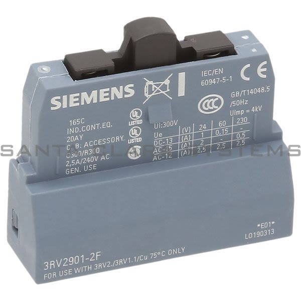 Siemens 3RV2901-2F Auxiliary Contact | 3RV2901-2F Product Image