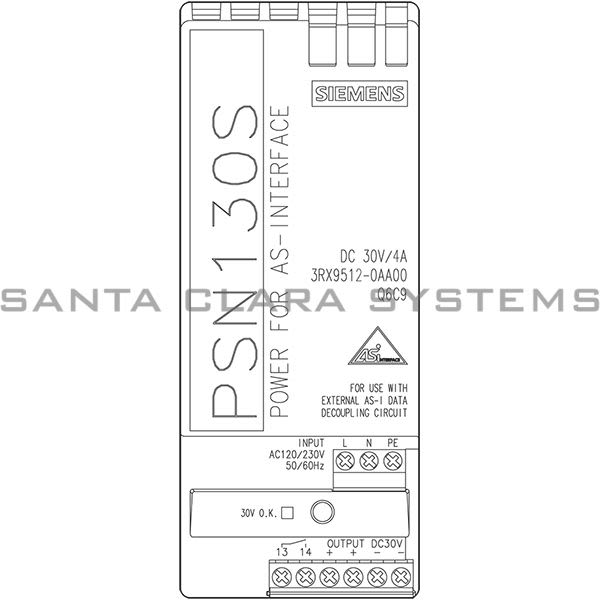 Siemens 3RX9512-0AA00 Power Supply | 3RX9512-0AA00 Product Image