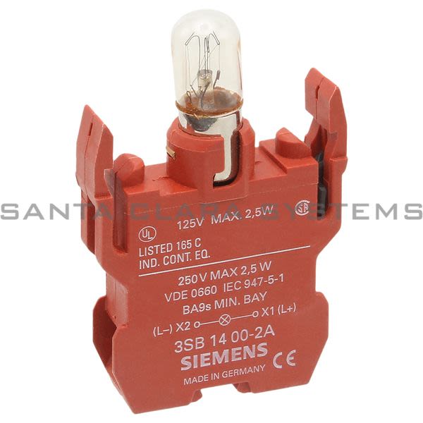 Siemens 3SB1400-2K Pilot Light Lamp Incandescent 120VAC/DC Product Image