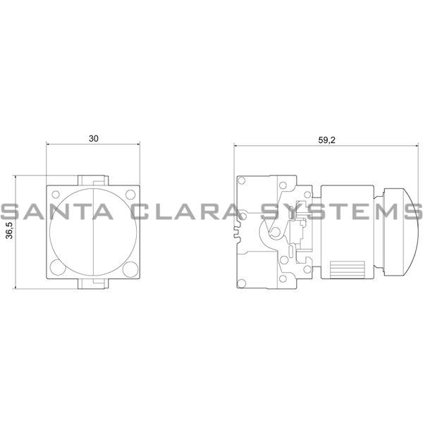 Siemens 3SB3204-6BA00 Pilot Light Product Image