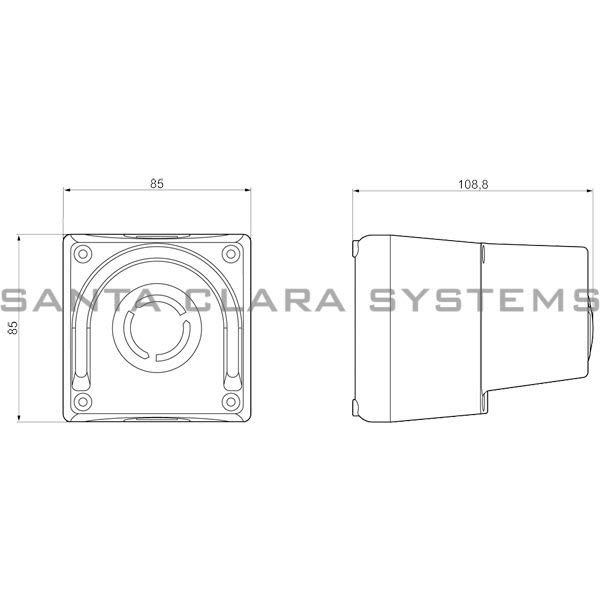 Siemens 3SB3801-0DF3 Emergency Stop Pushbutton Station | 3SB3801-0DF3 Product Image