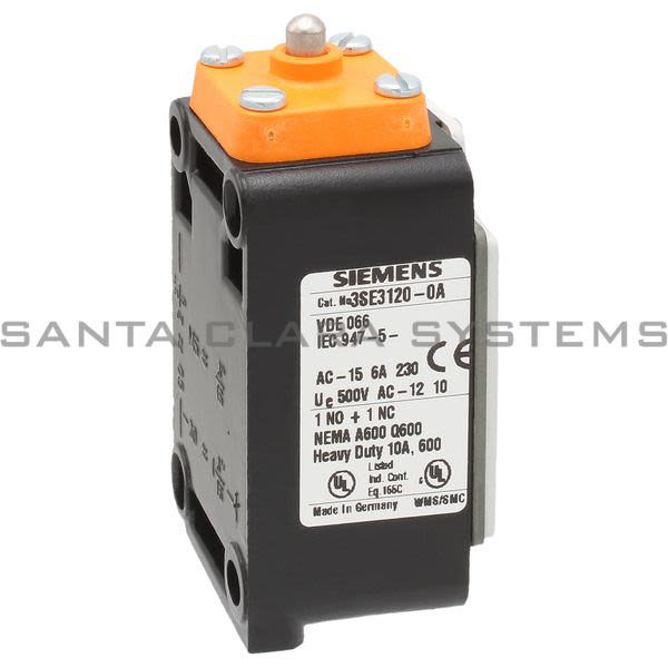 Siemens 3SE3120-0A Limit Switch Body Product Image