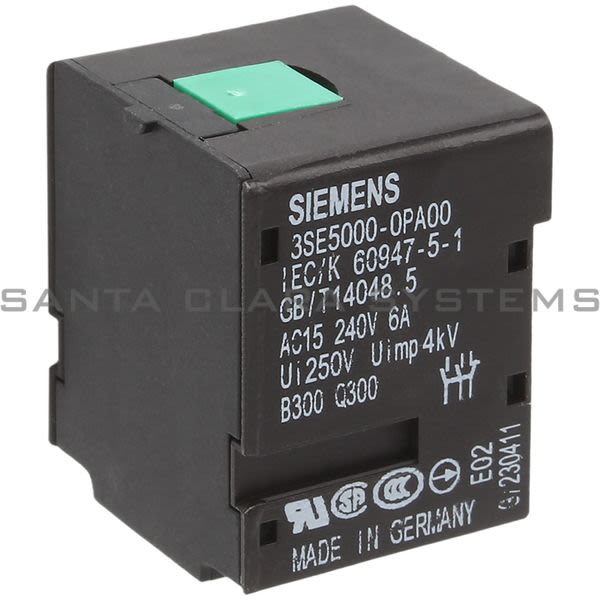 Siemens 3SE5000-0PA00 Contact Block | 3SE5000-0PA00 Product Image
