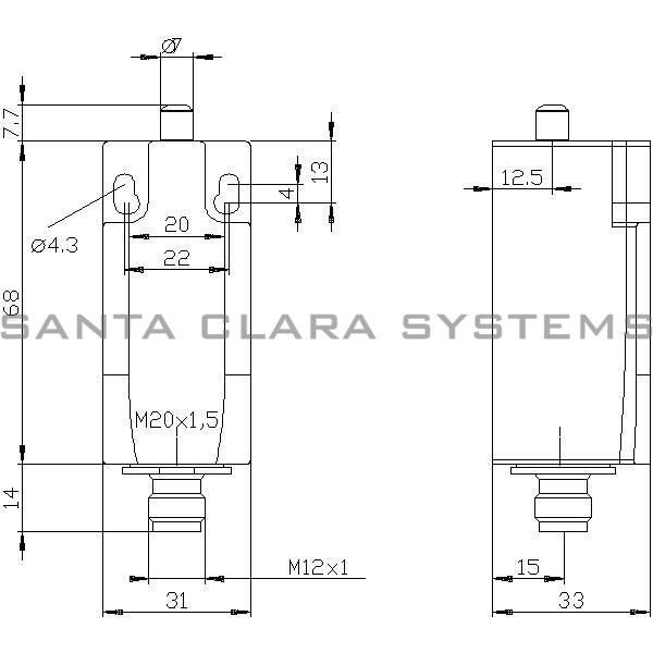 Siemens 3SF1214-1LC05-1BA1 Position Switch | 3SF1214-1LC05-1BA1 Product Image