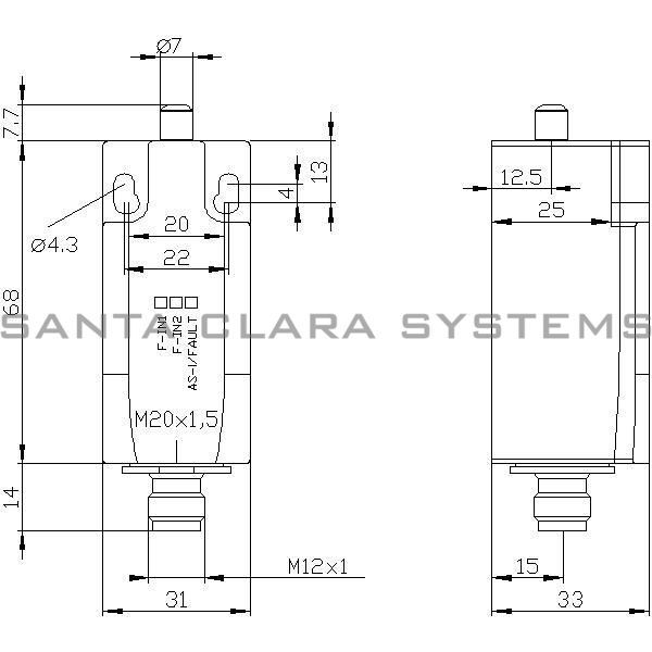 Siemens 3SF1234-1KC05-1BA1 Position Switch Product Image