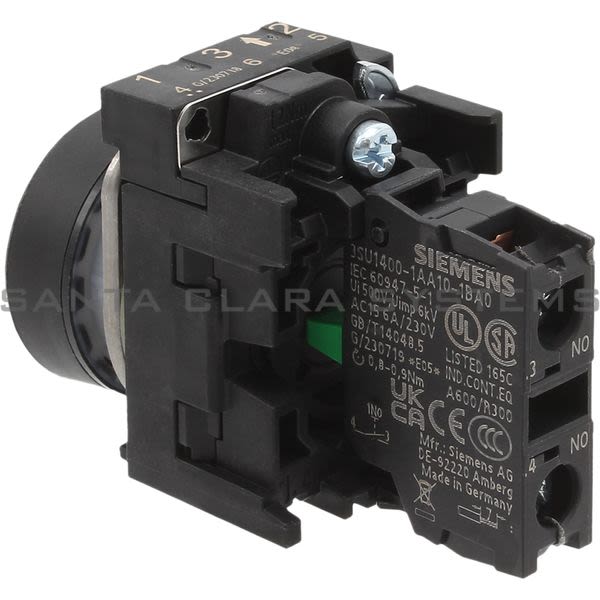 Siemens 3SU1100-0AB10-1BA0 Pushbutton | 3SU1100-0AB10-1BA0 Product Image
