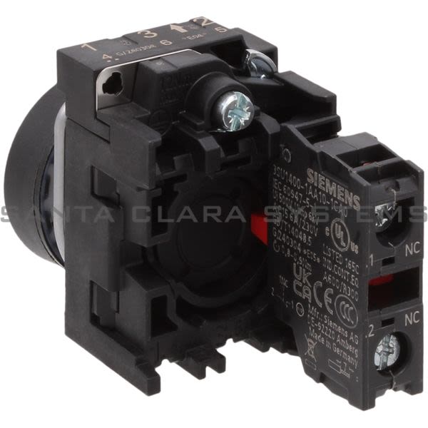 Siemens 3SU1100-0AB20-1CA0 Pushbutton | 3SU1100-0AB20-1CA0 Product Image