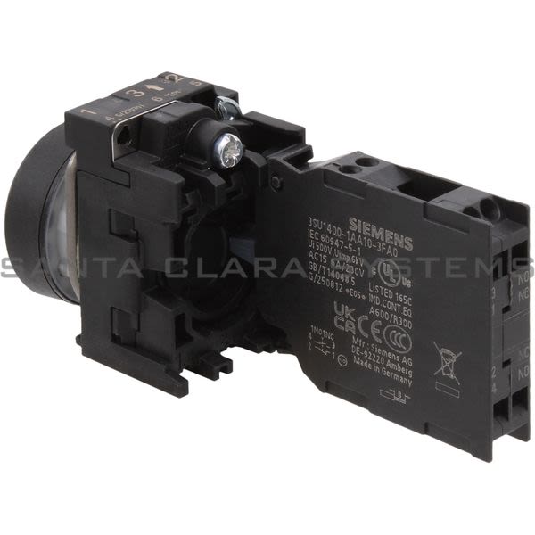 Siemens 3SU1100-0AB20-3FA0 Pushbutton | 3SU1100-0AB20-3FA0 Product Image