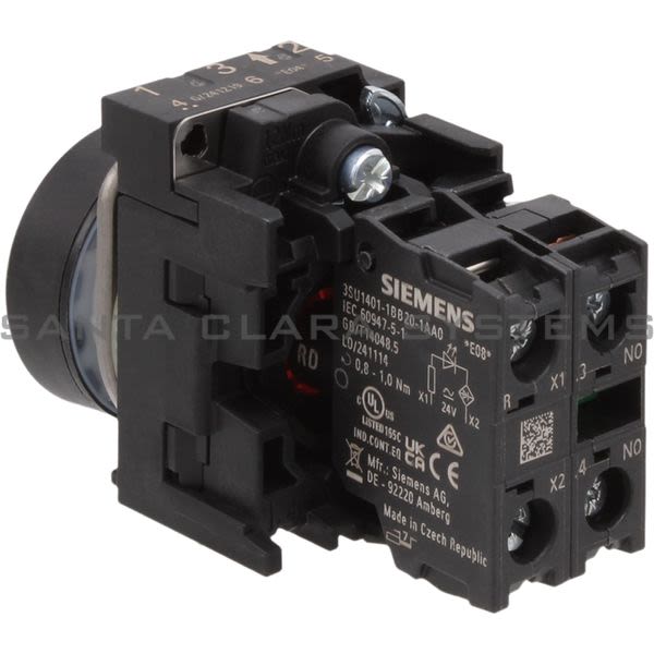 Siemens 3SU1102-0AB20-1BA0 Pushbutton | 3SU1102-0AB20-1BA0 Product Image