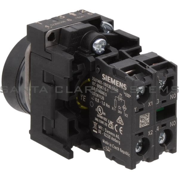 Siemens 3SU1102-0AB30-1BA0 Pushbutton | 3SU1102-0AB30-1BA0 Product Image