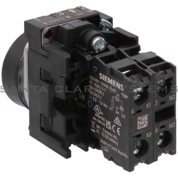 Siemens 3SU1102-0AB40-1BA0 Pushbutton | 3SU1102-0AB40-1BA0 Product Image
