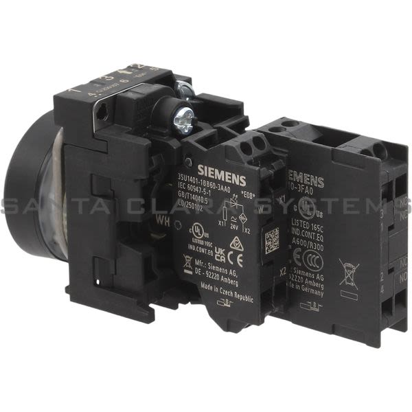 Siemens 3SU1102-0AB60-3FA0 Illuminated Pushbutton | 3SU1102-0AB60-3FA0 Product Image