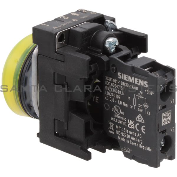 Siemens 3SU1102-6AA30-1AA0 Indicator Light | 3SU1102-6AA30-1AA0 Product Image