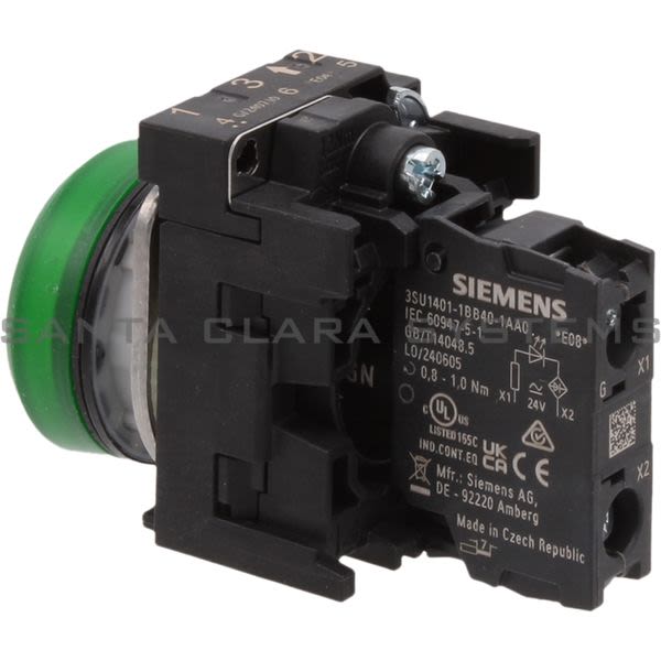 Siemens 3SU1102-6AA40-1AA0 Indicator Light | 3SU1102-6AA40-1AA0 Product Image