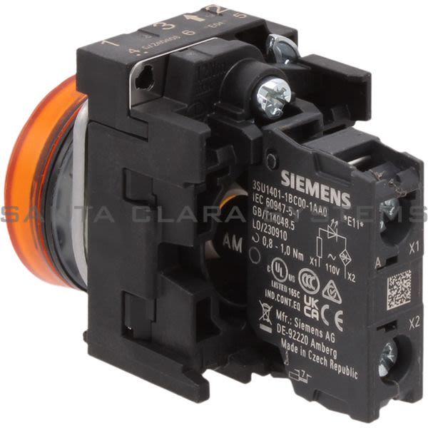 Siemens 3SU1103-6AA00-1AA0 Indicator Light | 3SU1103-6AA00-1AA0 Product Image