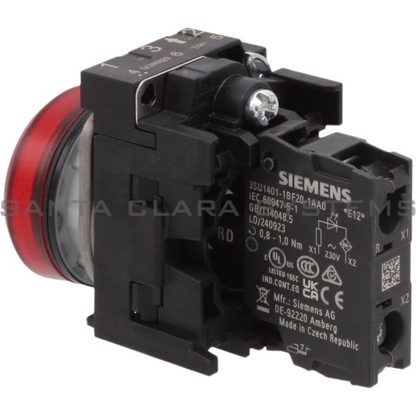 Siemens 3SU1106-6AA20-1AA0 Indicator Light | 3SU1106-6AA20-1AA0 Product Image