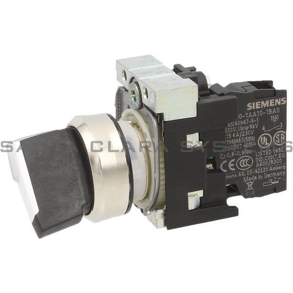 Siemens 3SU1150-2BF60-1BA0 Selector Switch | 3SU1150-2BF60-1BA0 Product Image