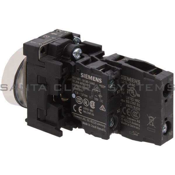 Siemens 3SU1153-0AB60-1FA0 Illuminated Pushbutton Product Image