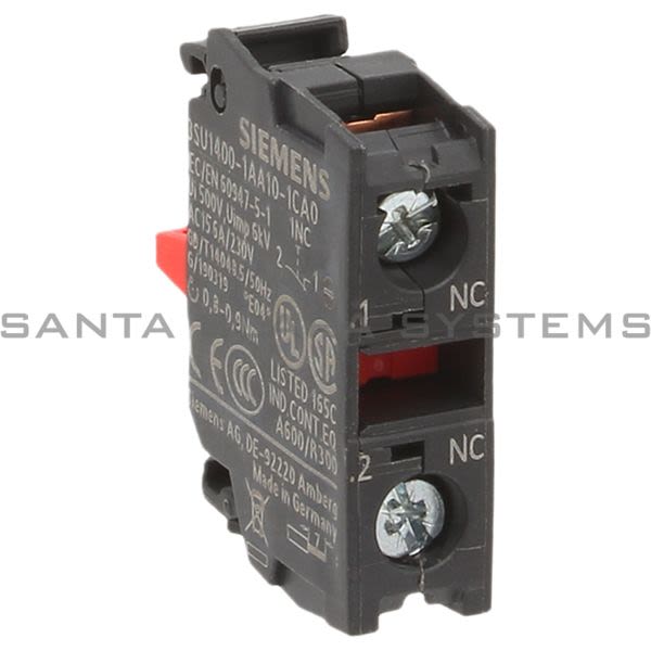 Siemens 3SU1400-1AA10-1CA0 Contact Block | 3SU1400-1AA10-1CA0 Product Image