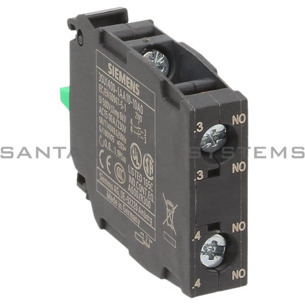Modulo Contatto Siemens 2NO - 3SU1400-1AA10-1DA0 | Montaggio Frontale Per Quadri Elettrici
