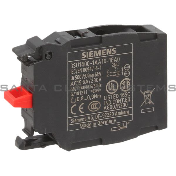 Siemens 3SU1400-1AA10-1EA0 Contact Block | 3SU1400-1AA10-1EA0 Product Image