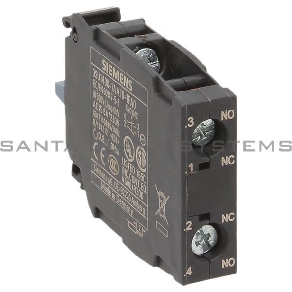 Siemens 3SU1400-1AA10-1FA0 Contact Block | 3SU1400-1AA10-1FA0 Product Image