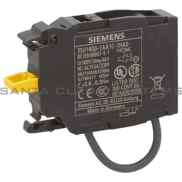 Siemens 3SU1400-1AA10-1HA0 Contact Block | 3SU1400-1AA10-1HA0 Product Image