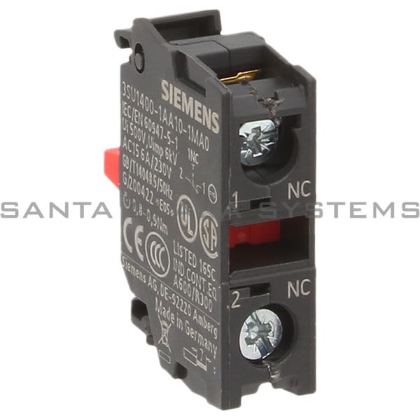 Siemens 3SU1400-1AA10-1MA0 Contact Block | 3SU1400-1AA10-1MA0 Product Image