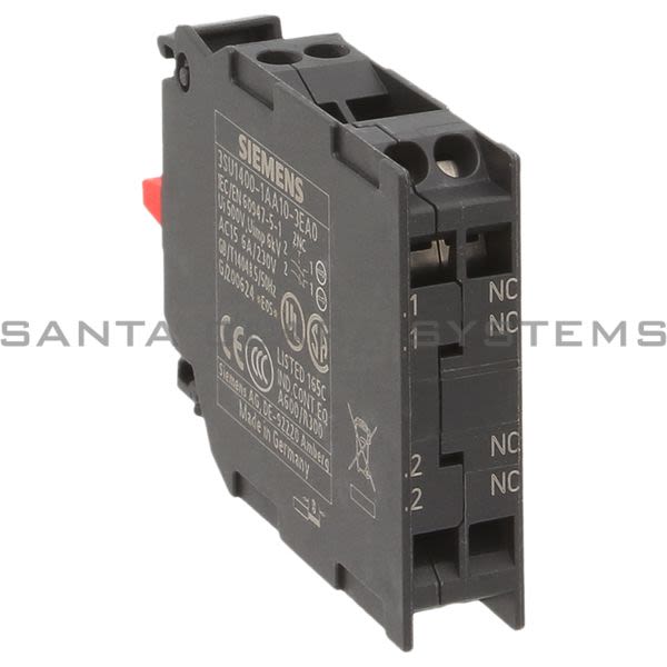 Siemens 3SU1400-1AA10-3EA0 Contact Block | 3SU1400-1AA10-3EA0 Product Image
