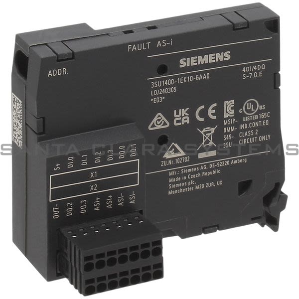 Siemens 3SU1400-1EK10-6AA0 AS-Interface Module | 3SU1400-1EK10-6AA0 Product Image