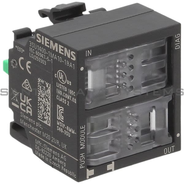 Siemens 3SU1400-1MA10-1BA1 Terminal Module | 3SU1400-1MA10-1BA1 Product Image
