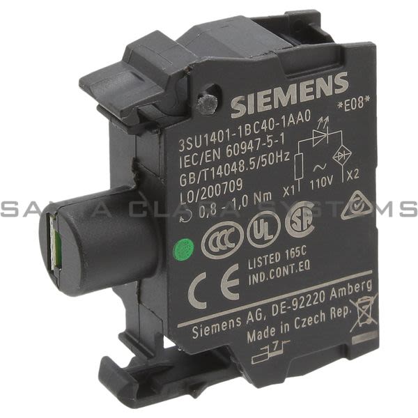 Siemens 3SU1401-1BC40-1AA0 LED Module | 3SU1401-1BC40-1AA0 Product Image