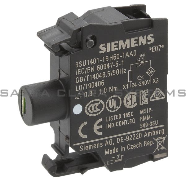 Siemens 3SU1401-1BH60-1AA0 Lamp Holder | 3SU1401-1BH60-1AA0 Product Image