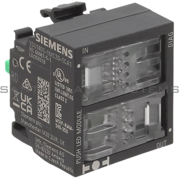 Siemens 3SU1401-1MC20-1CA1 Terminal Module | 3SU1401-1MC20-1CA1 Product Image