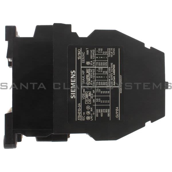 Siemens 3TB4310-0AA8 Contactor | 3TB4310-0AA8 Product Image