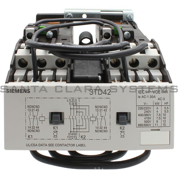 Siemens 3TD4202-2BA4 Reversing Starter Product Image
