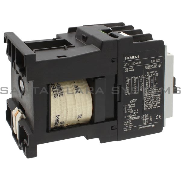 Siemens 3TF3110-0BB4 Contactor | 3TF3110-0BB4 Product Image