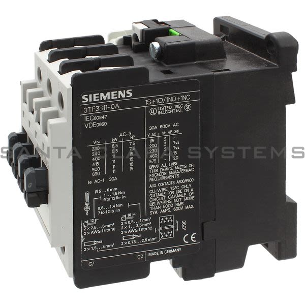 Siemens 3TF3311-0AC2 Contactor | 3TF3311-0AC2 Product Image